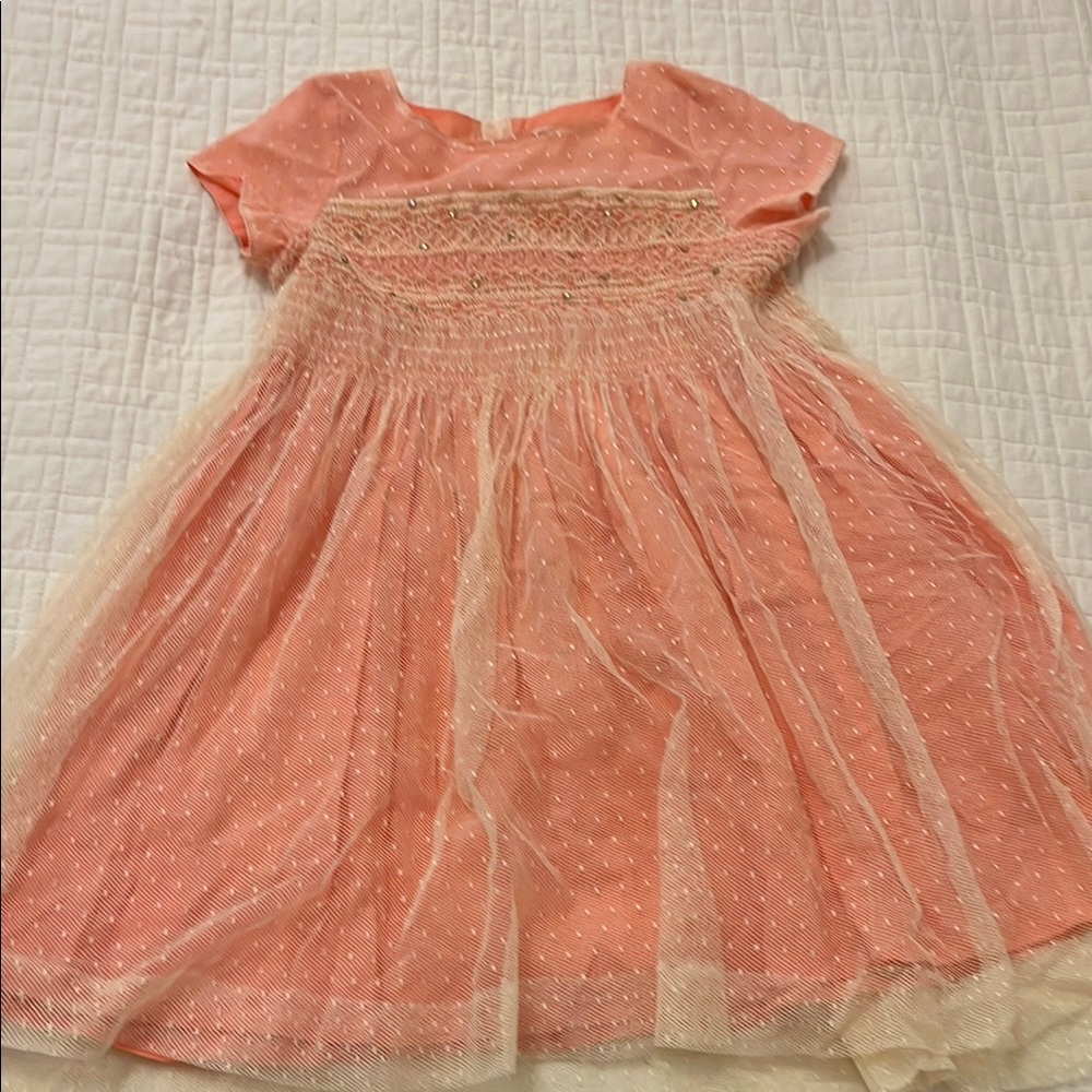 Bonpoint Pink Smocked Puff Sleeve Sundress